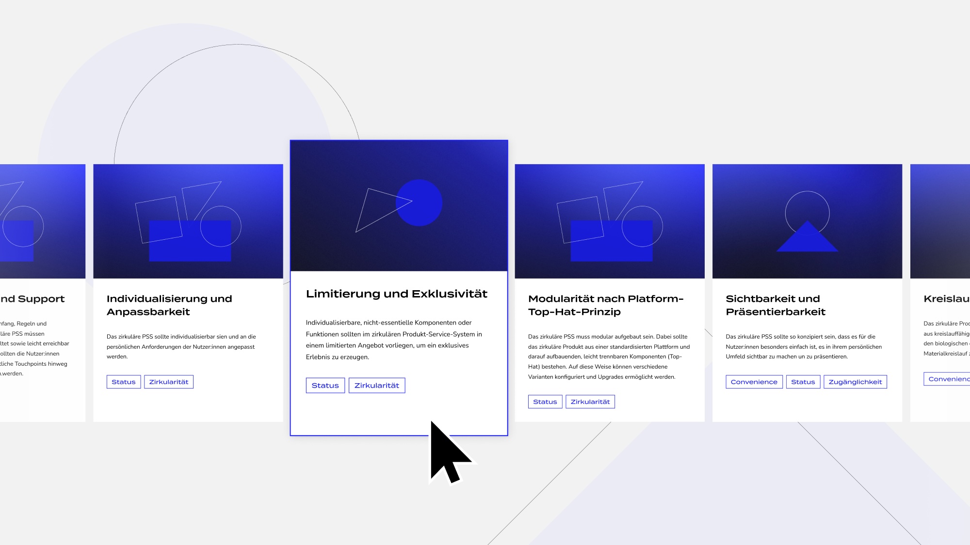 6 der 10 Circularity Principles for Premium Service Systems im &Uuml;berblick