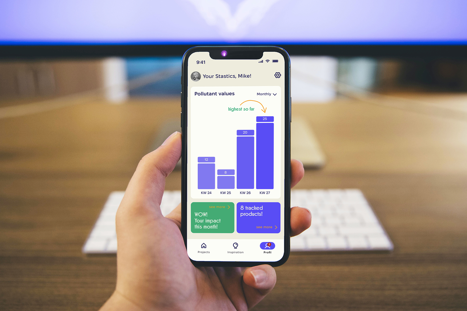 Mockup Statistic Screen