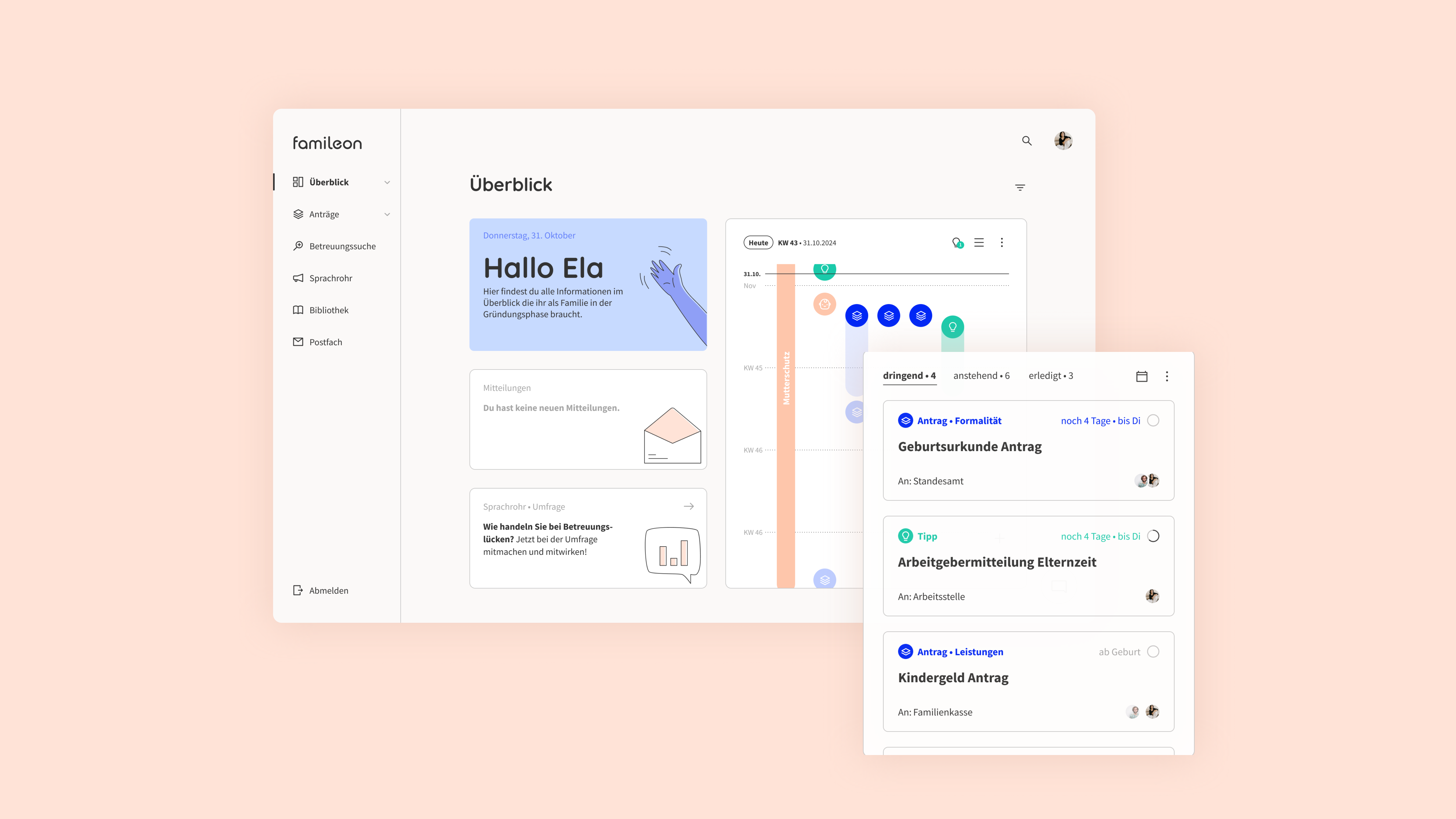 Übersichtlichkeit der Plattform