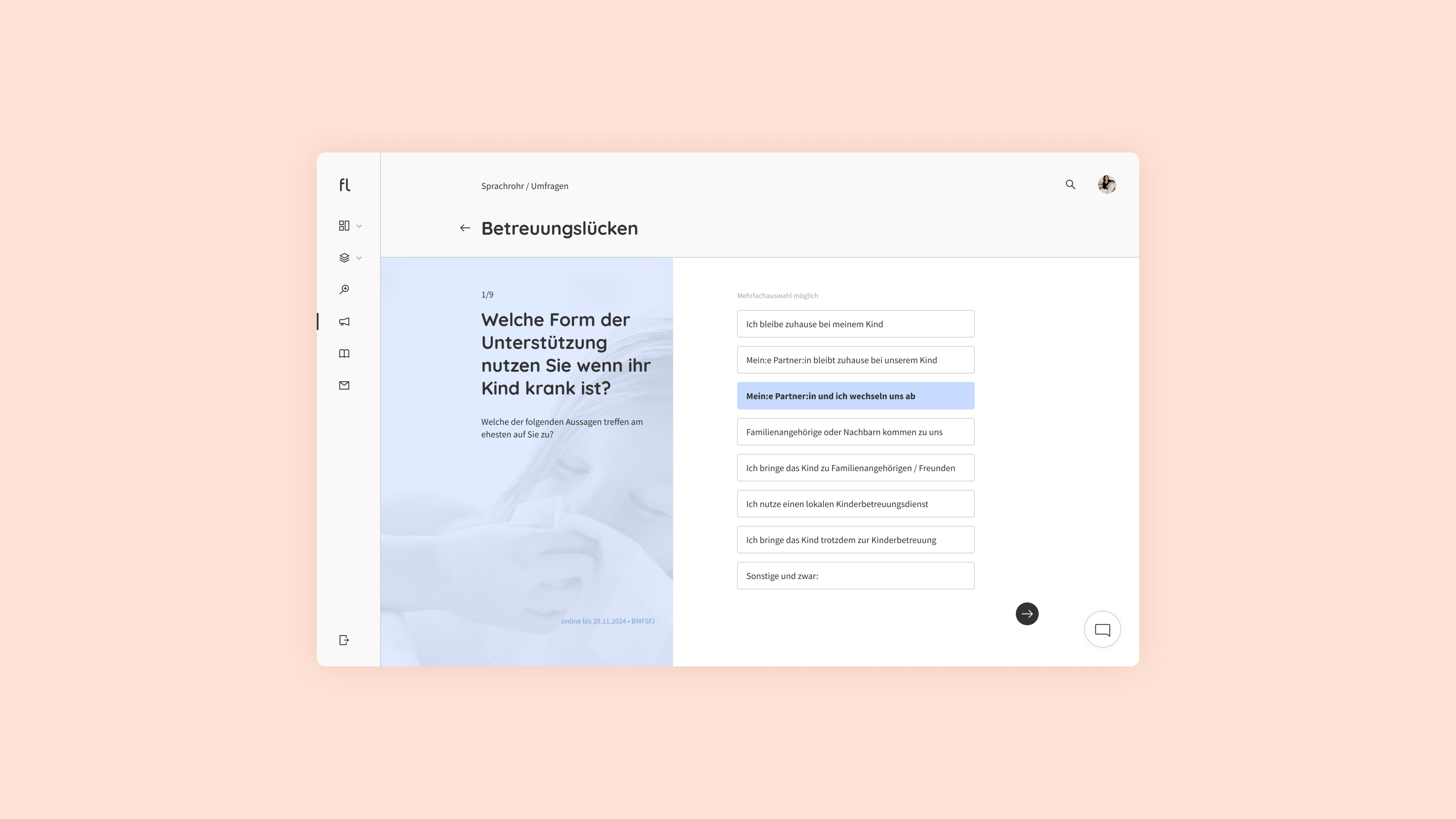 Teilnahme an Umfragen