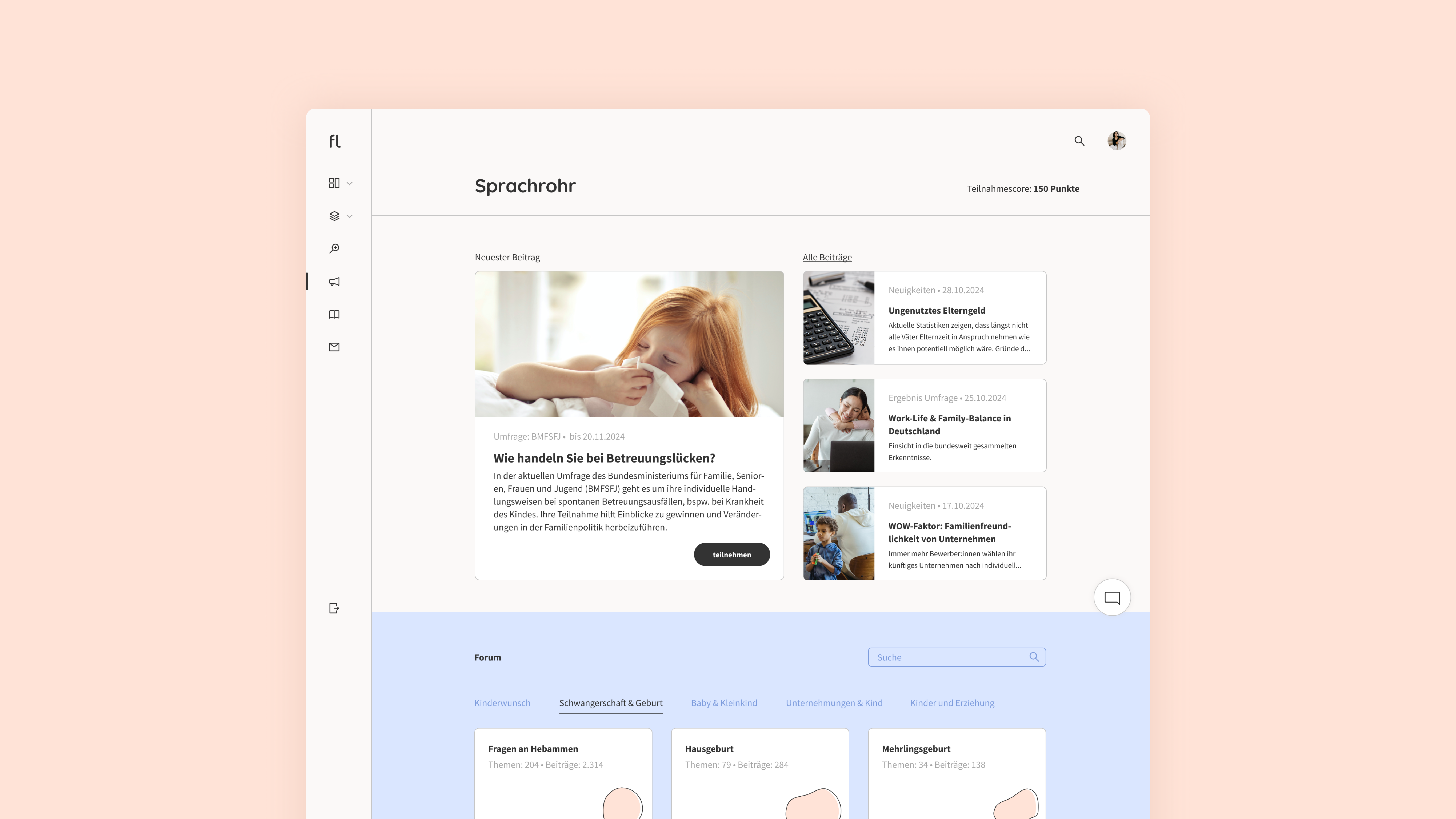 Sprachrohr der Plattform