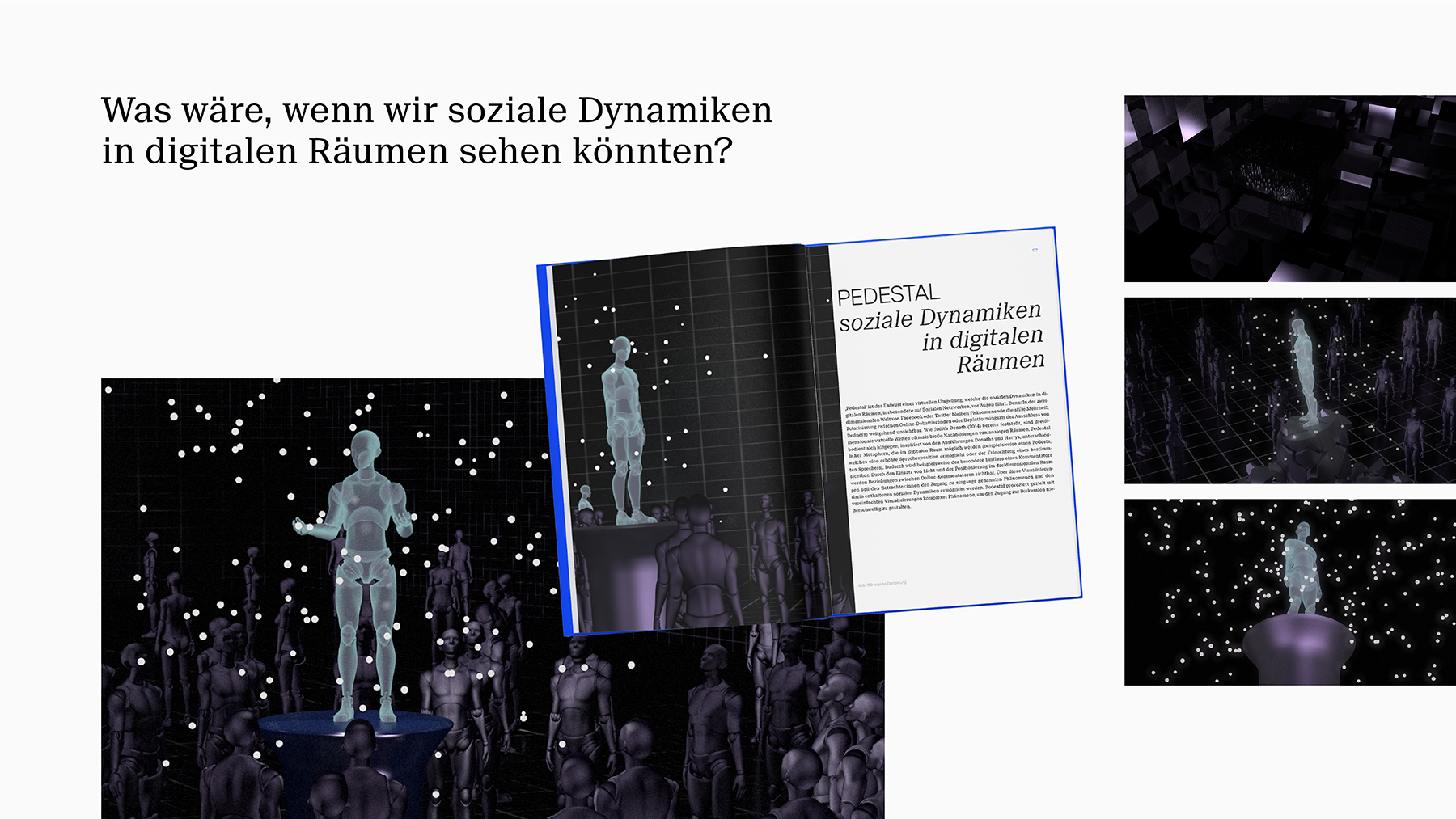 Pedestal virtueller Raum