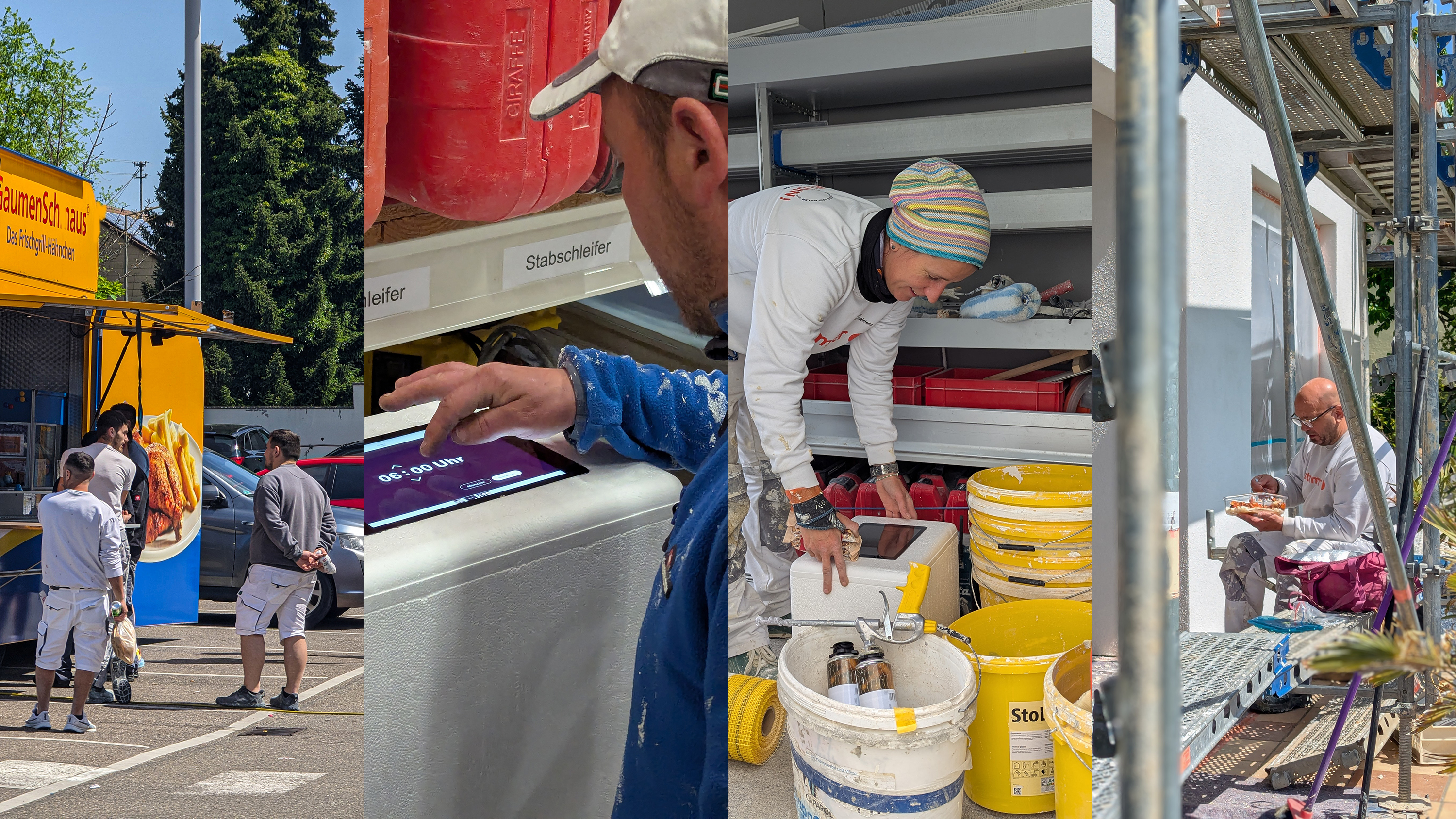 Testing Prozessbilder auf der Baustelle