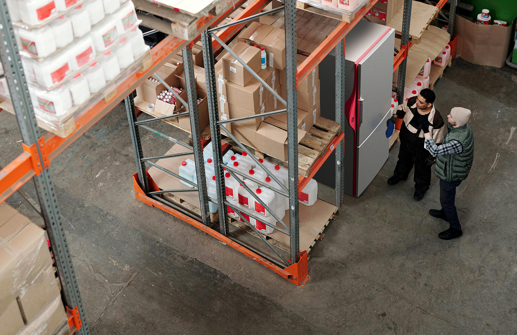 PREPO Kühlschrank im Lager eines Betriebes